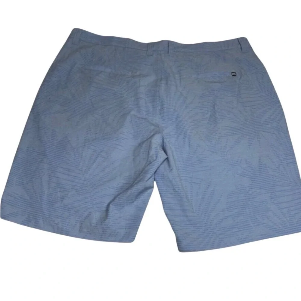 Travis‎ Mathew Mens Blue Palm Leaf Print Performance Golf Shorts Size 40 Stretch